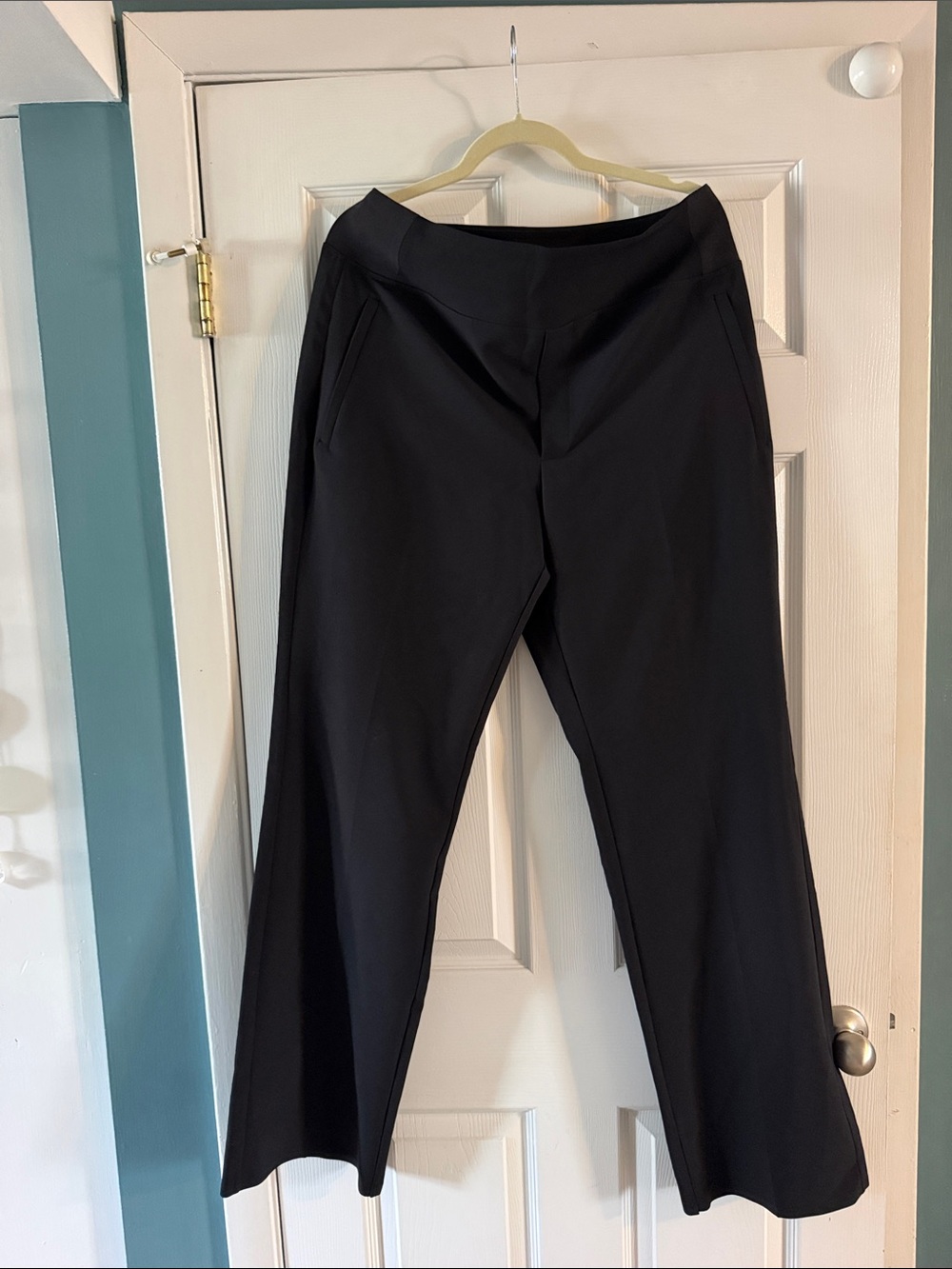 14 TALL Athleta Black Wide-Leg Ponte Pants